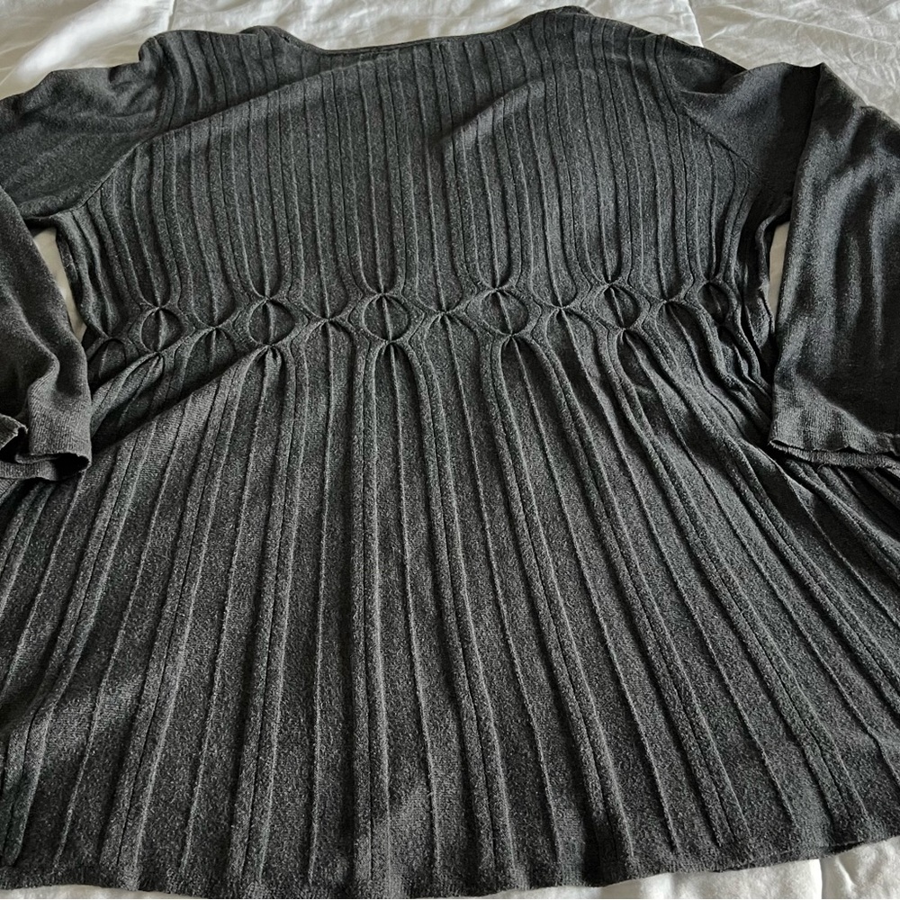 Daisy Fuentes Charcoal Knit Top